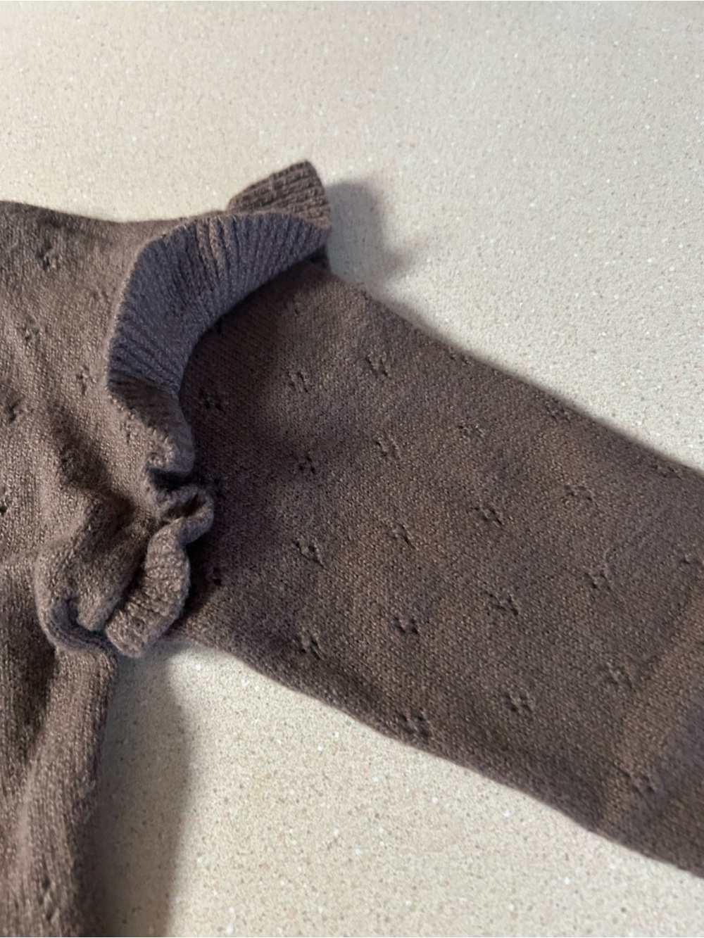 Brown Knit Eyelet Waistband pants & Sweater - Picture 7 of 7
